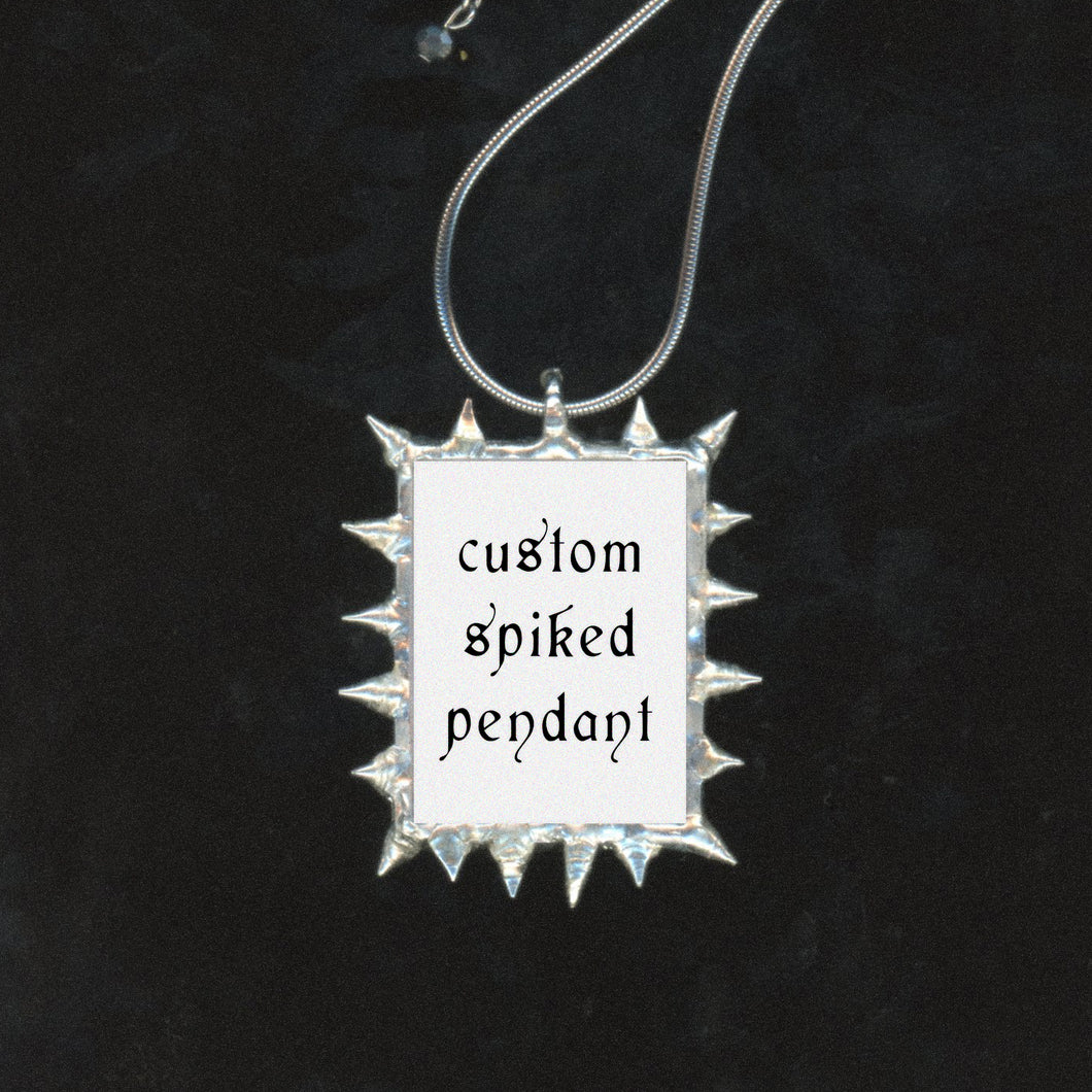 custom spiked pendant necklace slot